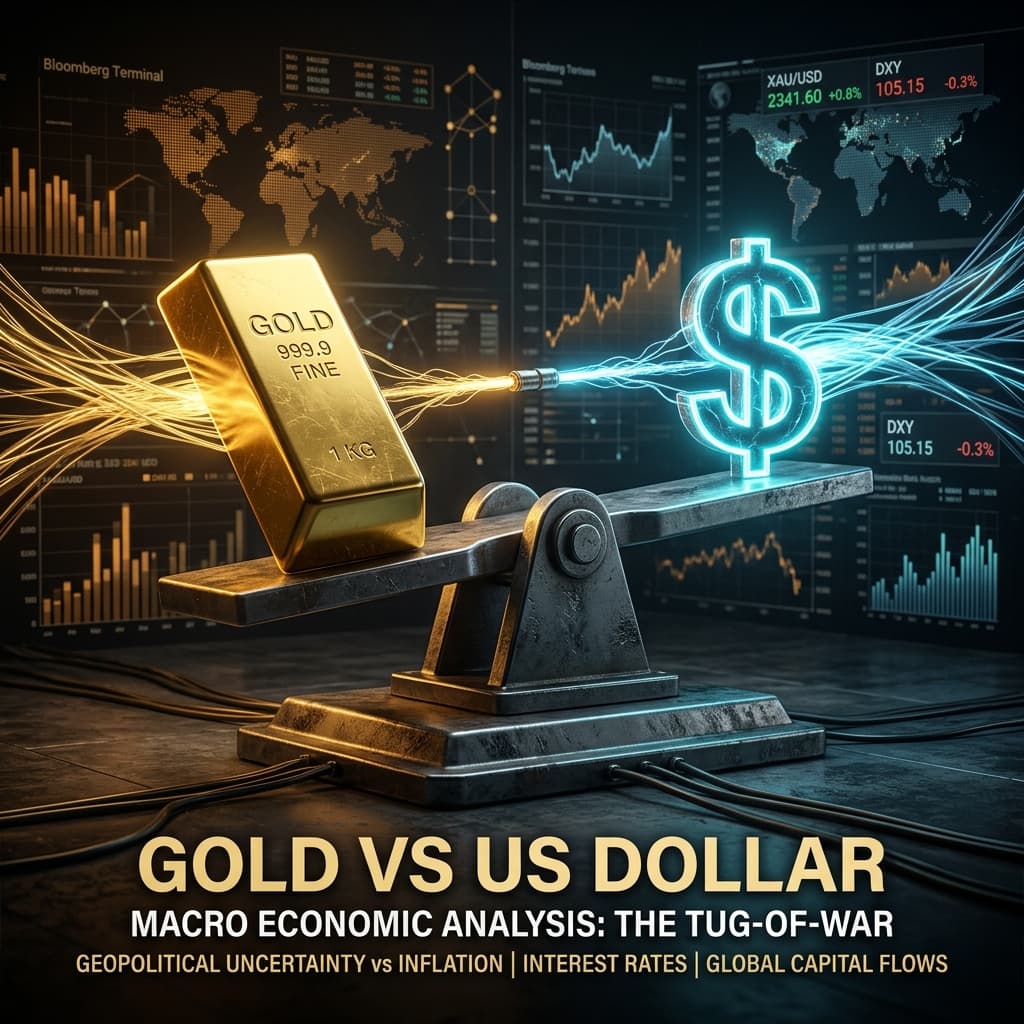 Why Gold and the US Dollar Often Move Opposite: A Macro Analysis